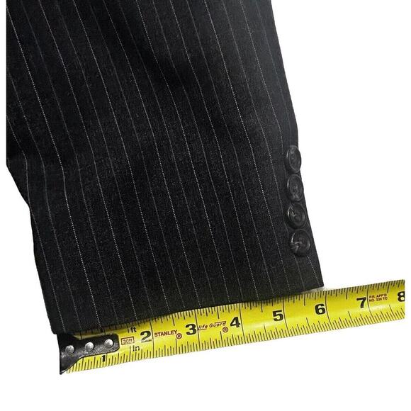 Ralph Lauren Chaps Blazer Sport 100% Wool Jacket Mens 43R Pinstripe Gray150 - Picture 11 of 15